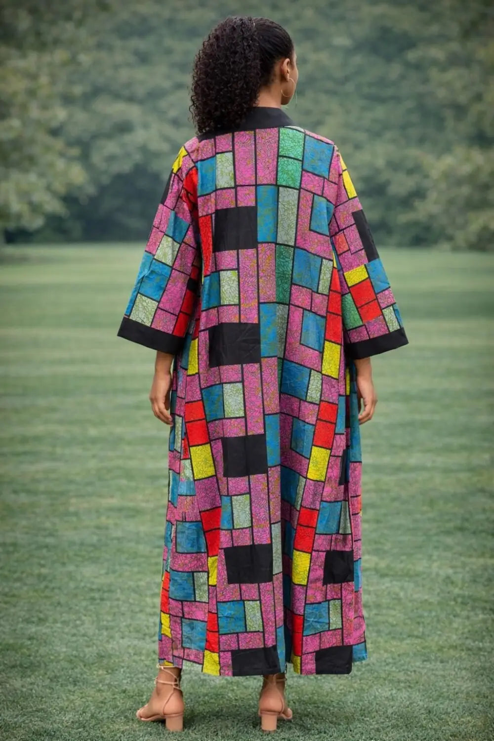 Vibrant Patchwork Kimono Jacket